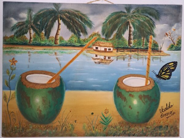 Cuadro decorativo paisaje lago